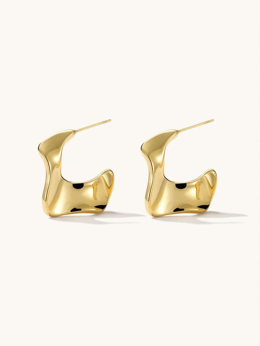 Geometrische Ohrringe Gold - Dorose | Wasserfester Schmuck, 18K vergoldet