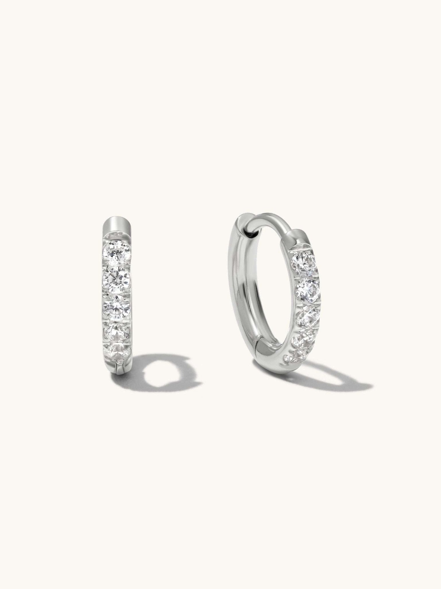Glamour Kreolen mit Zirkonia Small 8mm Gold & Silber - Dorose | Wasserfester Schmuck, 18K vergoldet