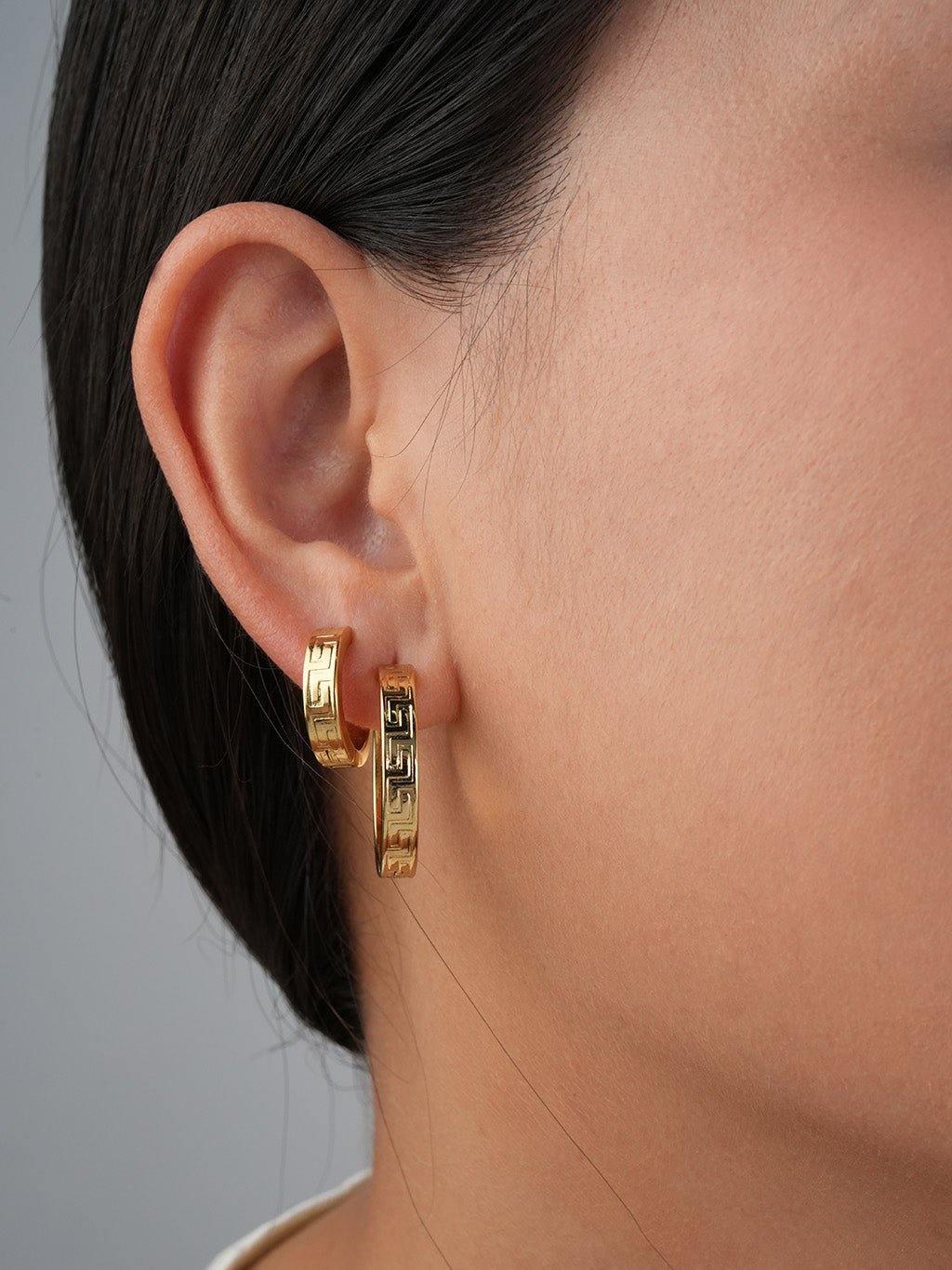 Glücksmuster Ohrringe Gold 12mm / 20mm - Dorose | Wasserresistent, kein Verfärben