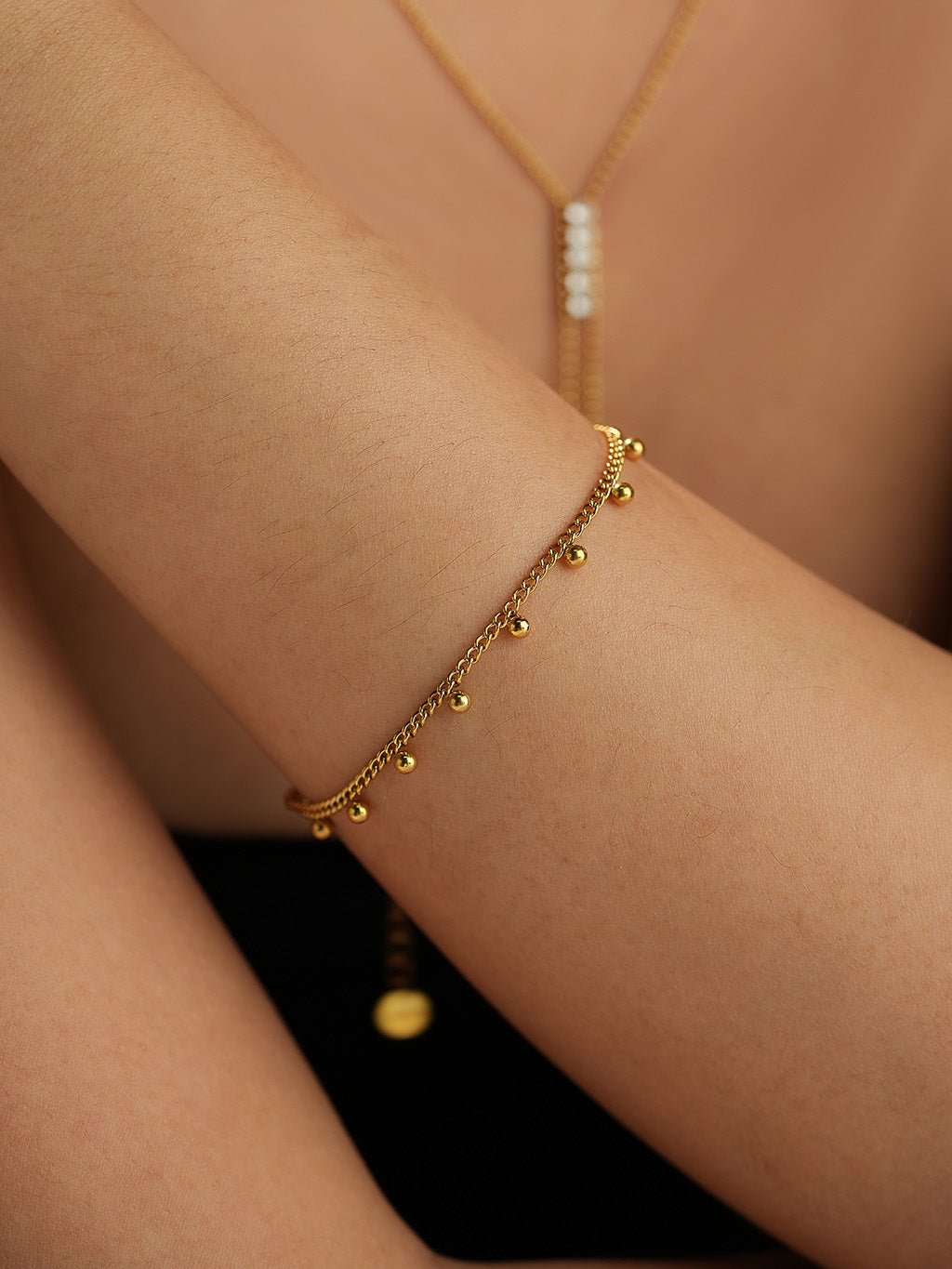 Goldkugel - Reihe Armband Gold - Dorose | Wasserresistent, kein Verfärben