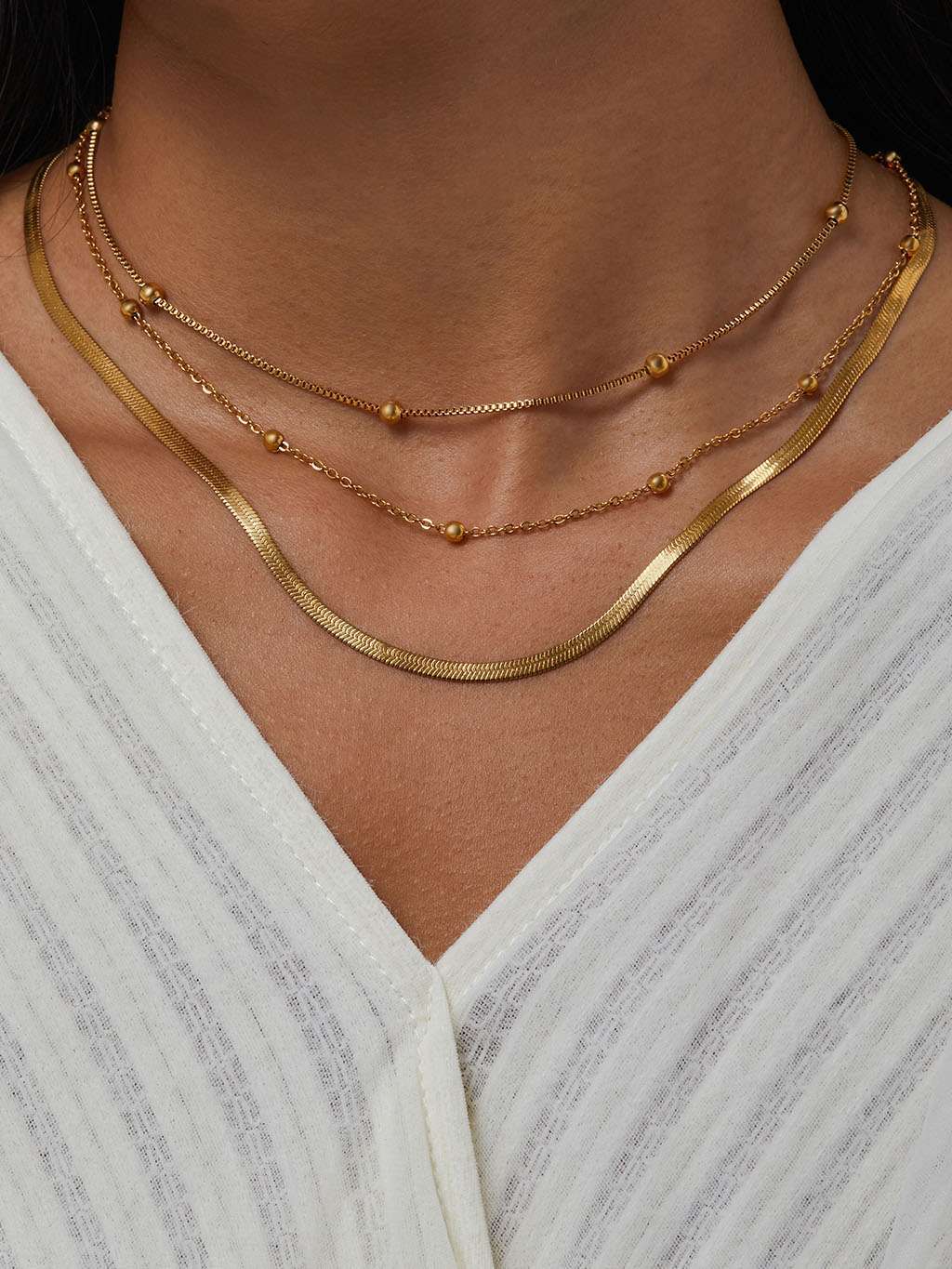 Harmony Double Halskette & Armband Schmuck Set - Dorose | Wasserfester Schmuck