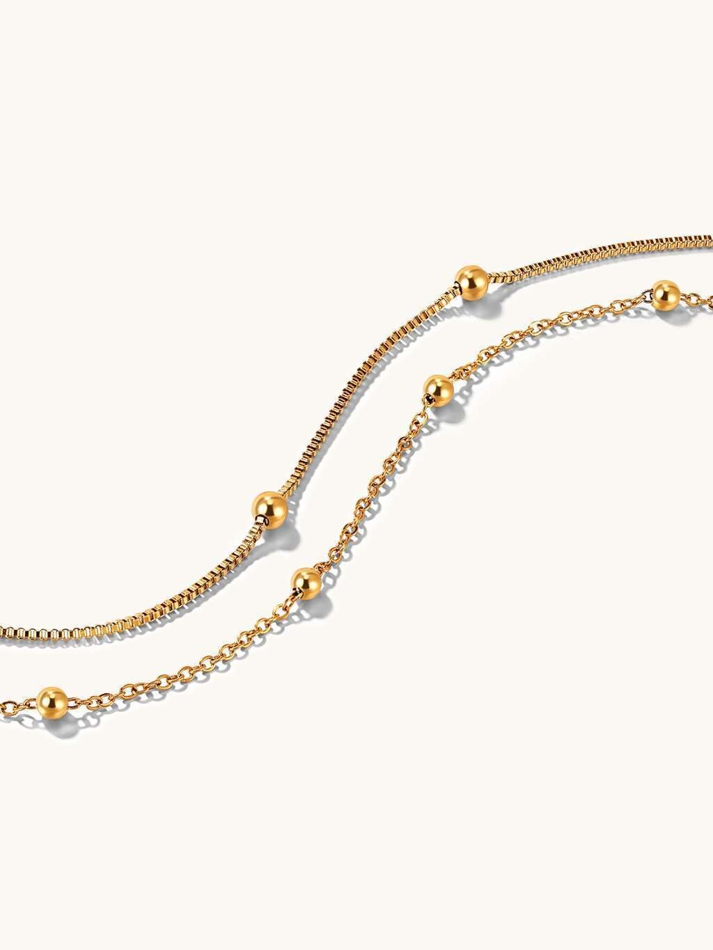 Harmony Double Halskette & Armband Schmuck Set - Dorose | Wasserfester Schmuck