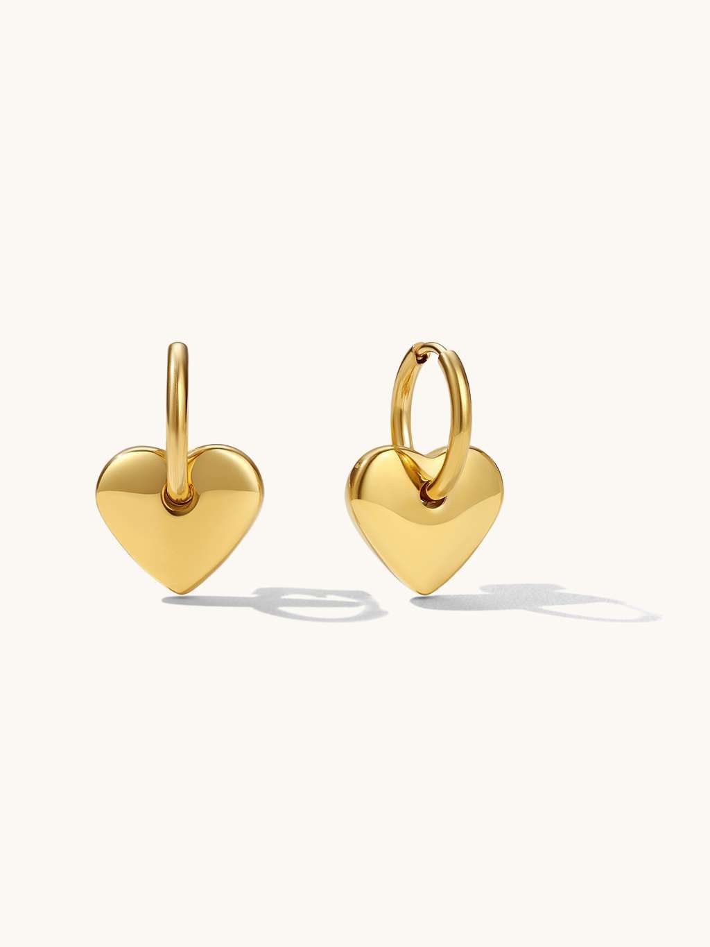 Heart Cherish Halskette & Simple Heart Ohrringe Schmuck Set - Dorose | Wasserfester Schmuck, 18K vergoldet