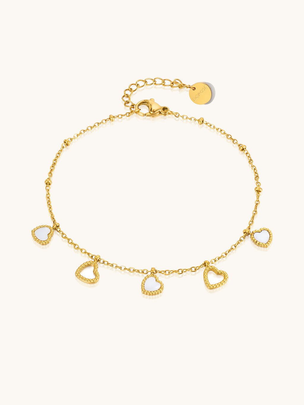 Heart Drop Armband Gold - Dorose | Wasserresistent, kein Verfärben