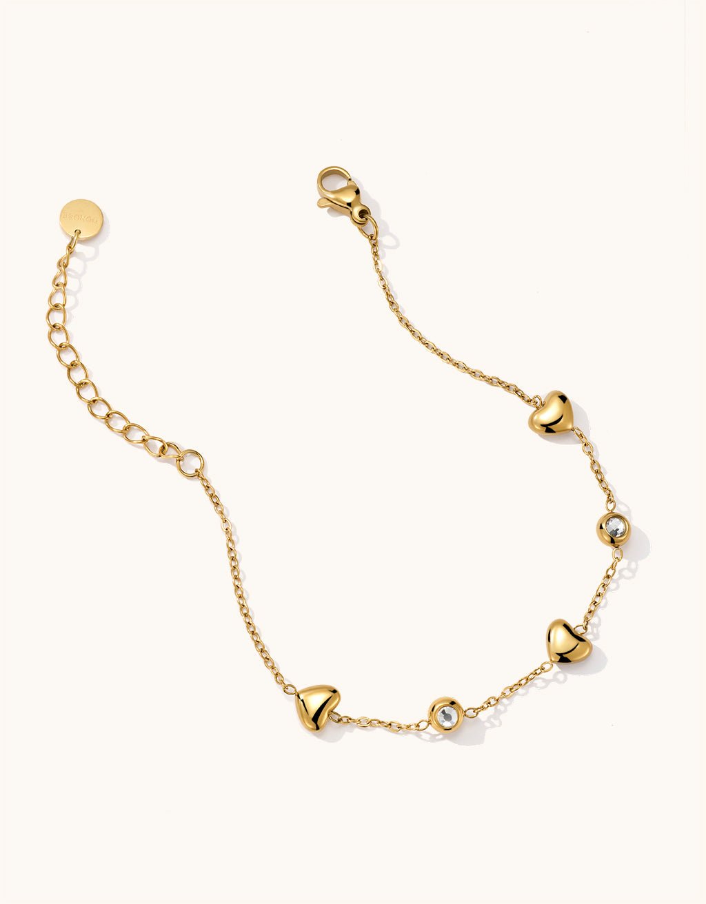 Heart Love Armband Gold - Dorose | Wasserfester Schmuck, 18K vergoldet