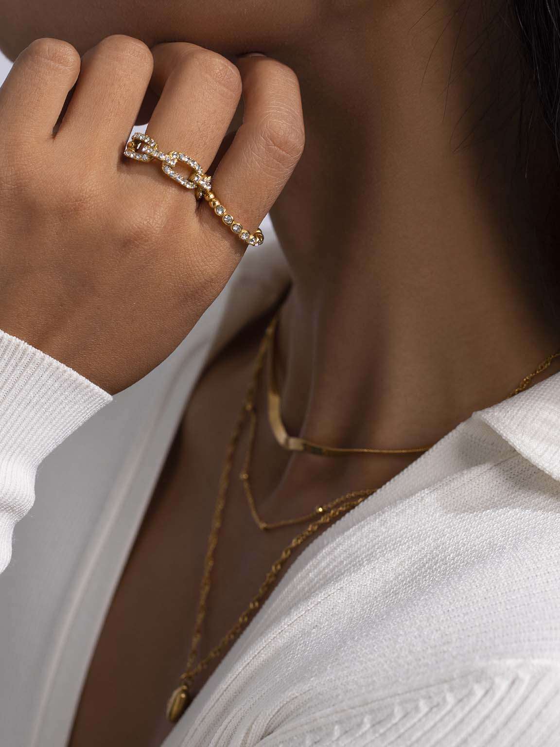 Heartbeat Halskette Gold - Dorose | Wasserfester Schmuck, 18K vergoldet