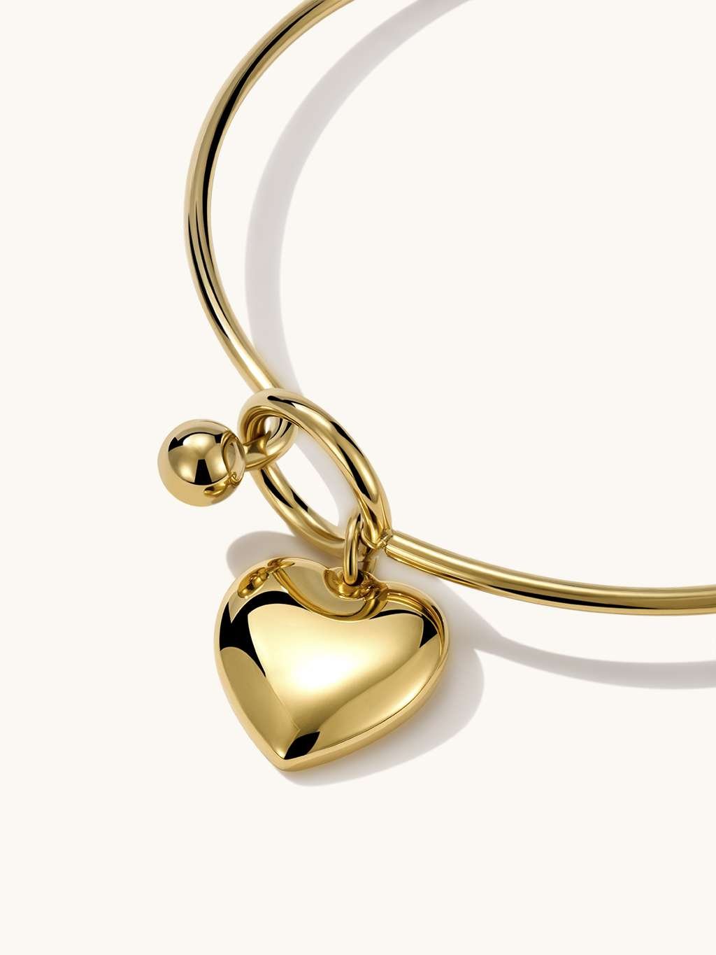 Herz Charm - Anhänger Armband Gold - Dorose | Wasserfester Schmuck, 18K vergoldet