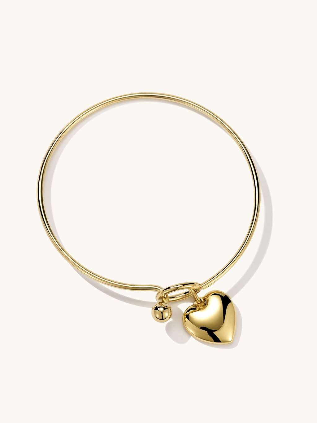 Herz Charm - Anhänger Armband Gold - Dorose | Wasserfester Schmuck, 18K vergoldet