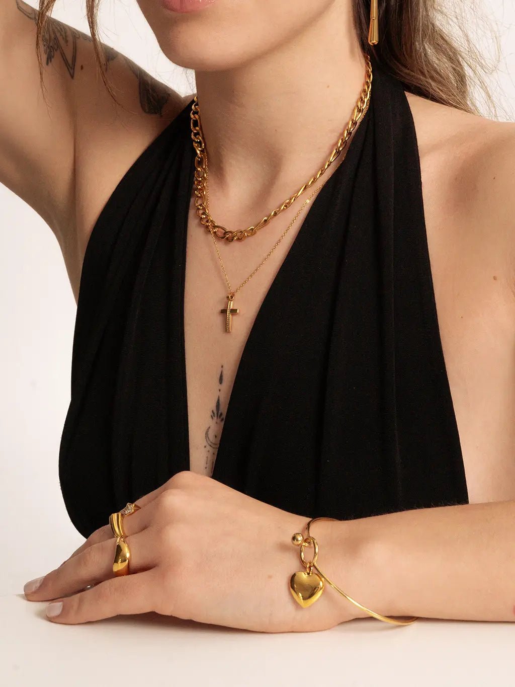 Herz Charm - Anhänger Armband Gold - Dorose | Wasserfester Schmuck, 18K vergoldet