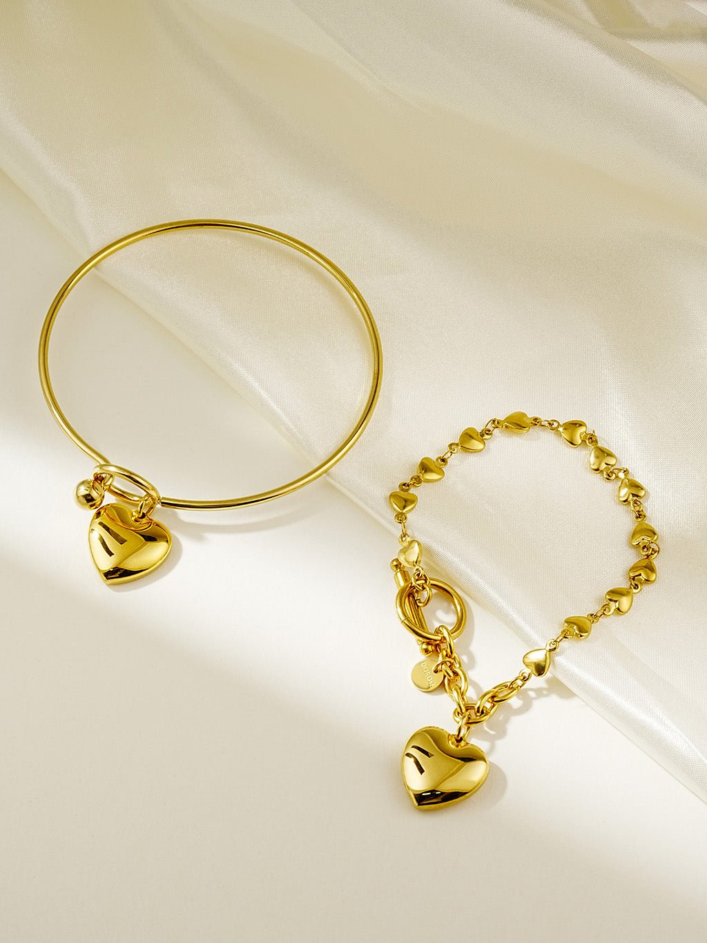 Herz Charm - Anhänger Armband Gold - Dorose | Wasserresistent, kein Verfärben