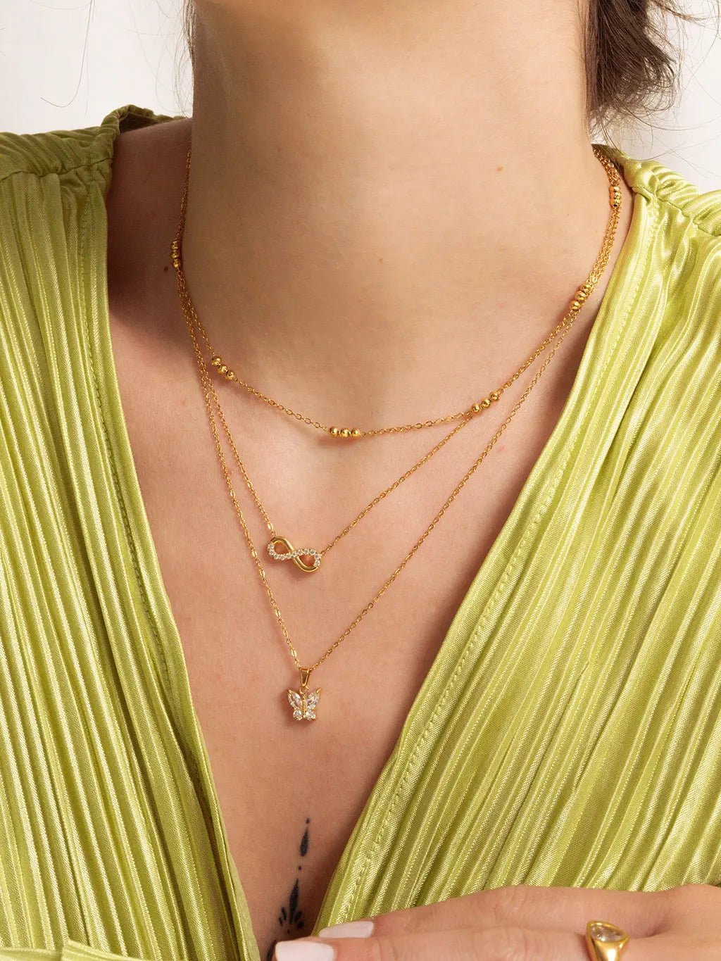 Hey Happiness Kette Gold - Dorose | Wasserfester Schmuck, 18K vergoldet