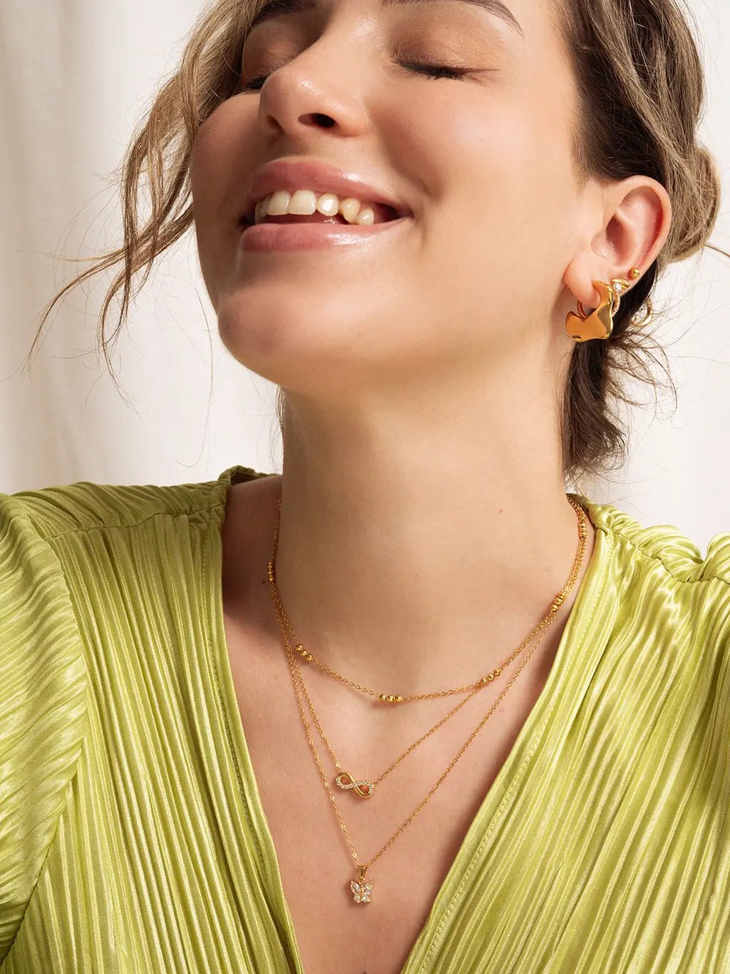 Hey Happiness Kette Gold - Dorose | Wasserfester Schmuck, 18K vergoldet