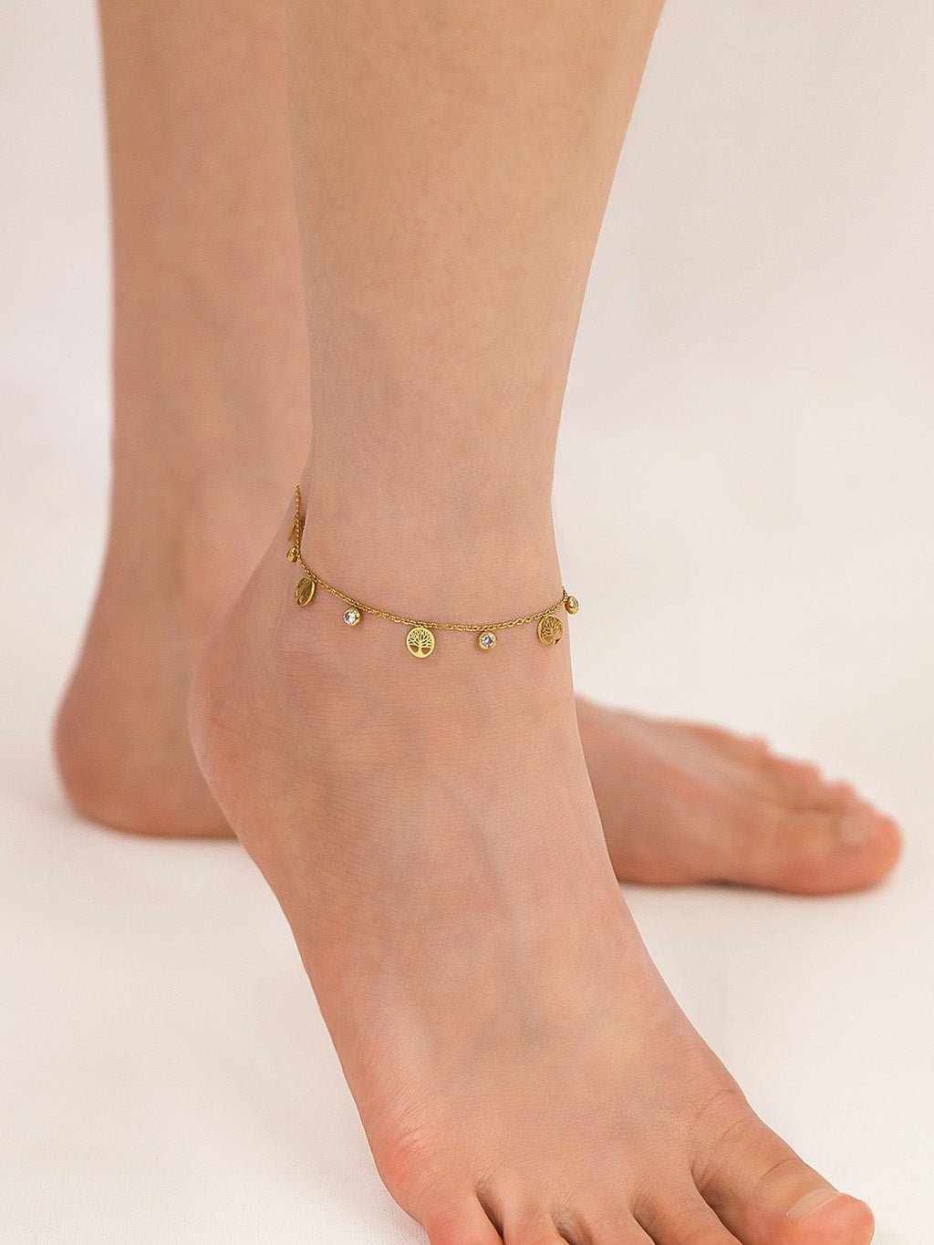 Hope Tree Fusskettchen Gold - Dorose | Wasserresistent, kein Verfärben