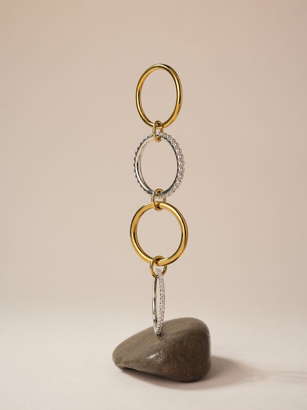 Interlocked Mixed - Metal Shine Ring Gold - Dorose | Wasserresistent, kein Verfärben