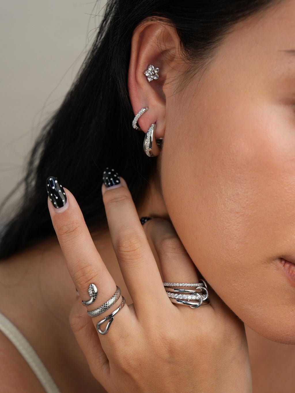 Interlocked Mixed - Metal Shine Ring Silber - Dorose | Wasserresistent, kein Verfärben