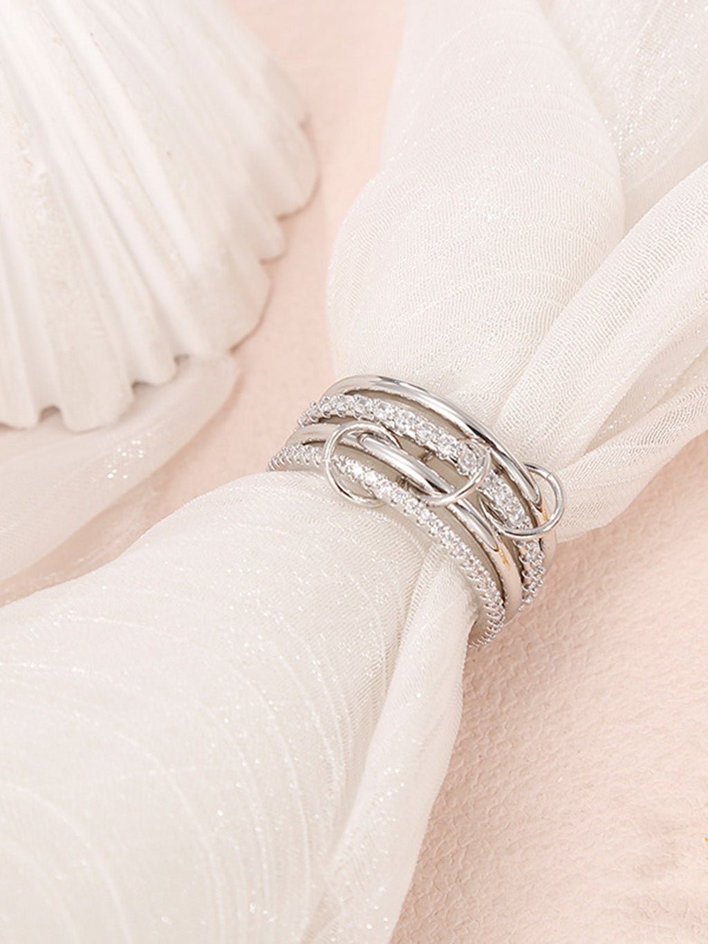 Interlocked Mixed - Metal Shine Ring Silber - Dorose | Wasserresistent, kein Verfärben