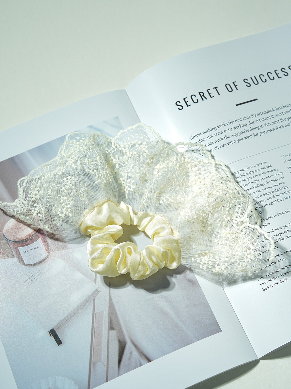 Lace Bloom Scrunchie - Dorose | Wasserresistent, kein Verfärben