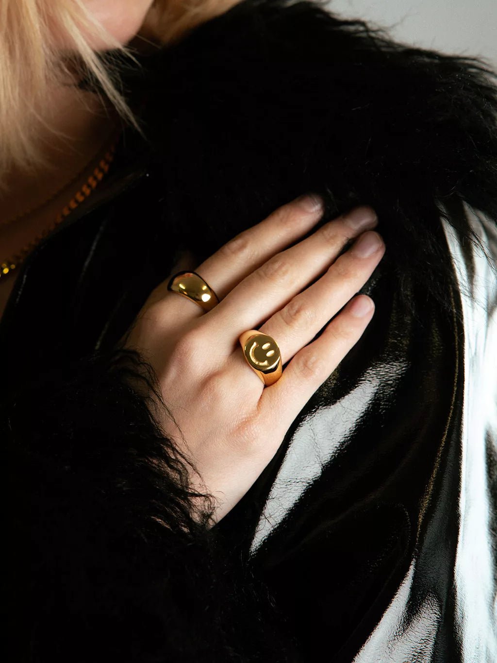 Lächeln Happy Ring Gold & Silber - Dorose | Wasserfester Schmuck, 18K vergoldet