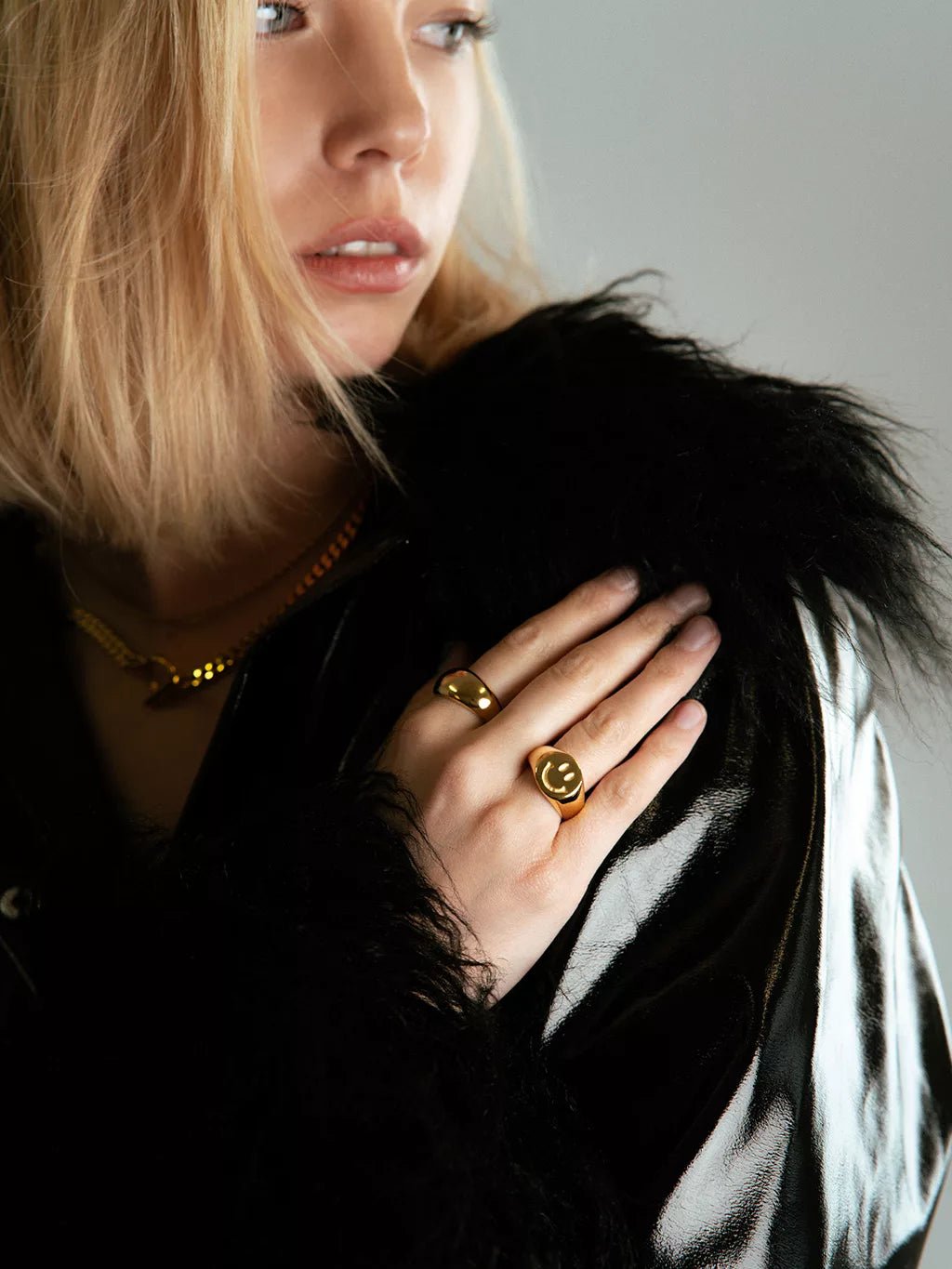 Lächeln Happy Ring Gold & Silber - Dorose | Wasserfester Schmuck, 18K vergoldet