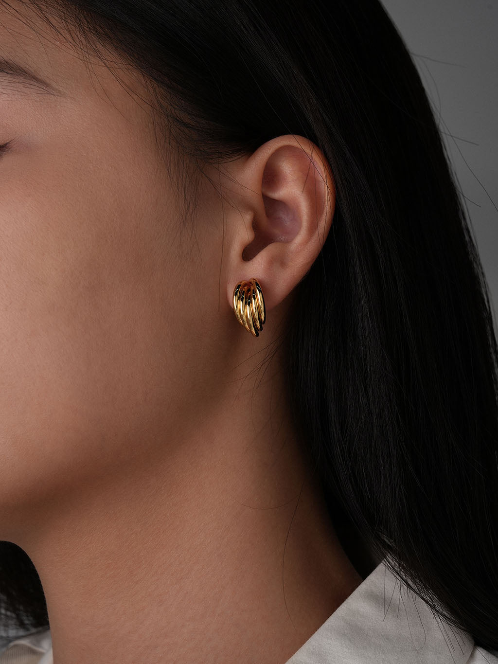 Layered Hoop Ohrringe Gold - Dorose | Wasserresistent, kein Verfärben