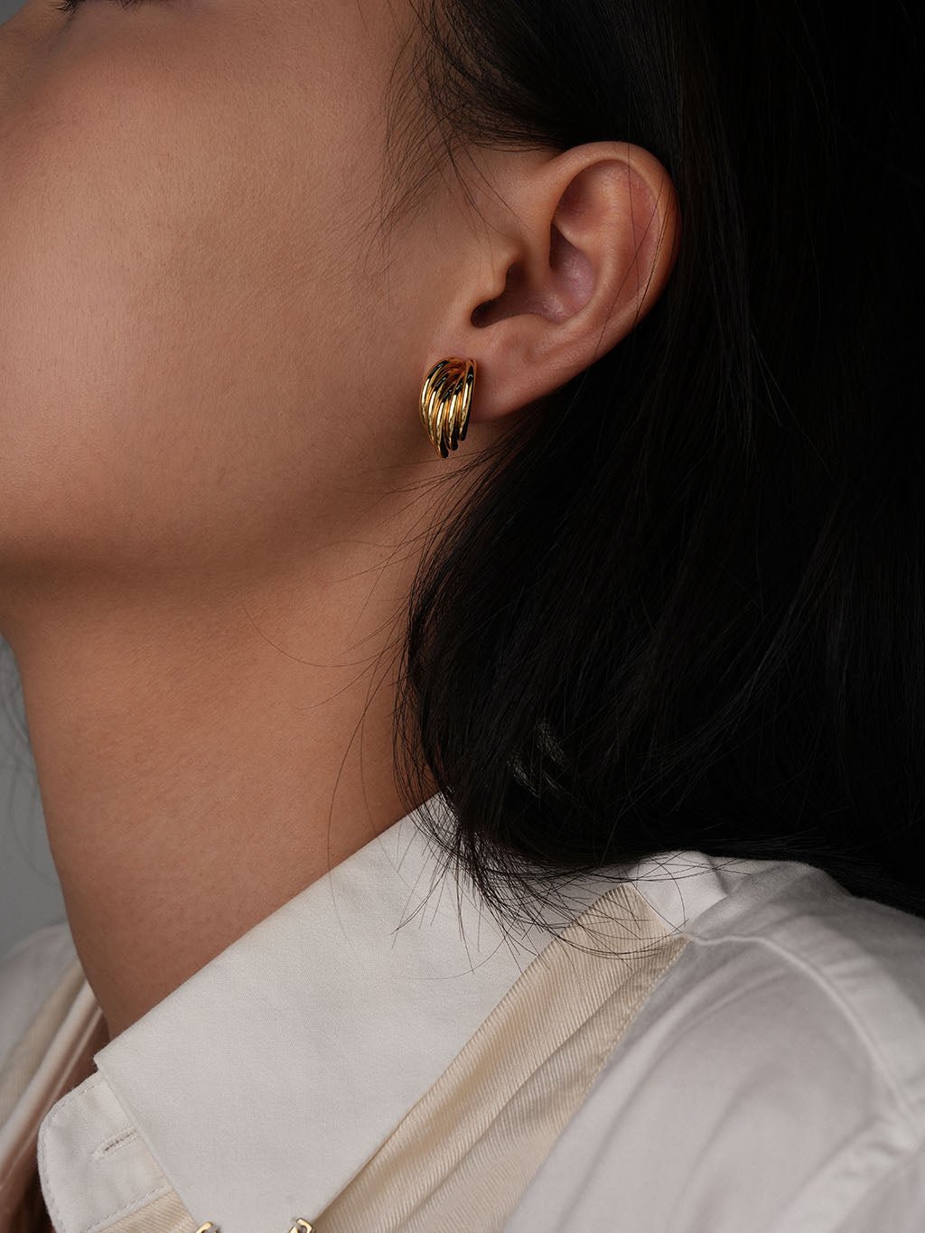 Layered Hoop Ohrringe Gold - Dorose | Wasserresistent, kein Verfärben