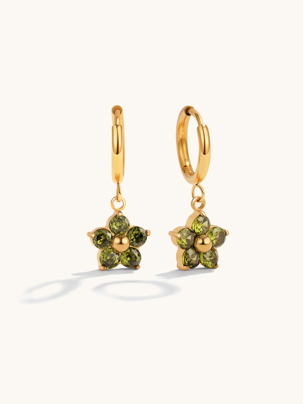 Little Flower Hoop Ohrringe Gold 10mm - Dorose | Wasserresistent, kein Verfärben