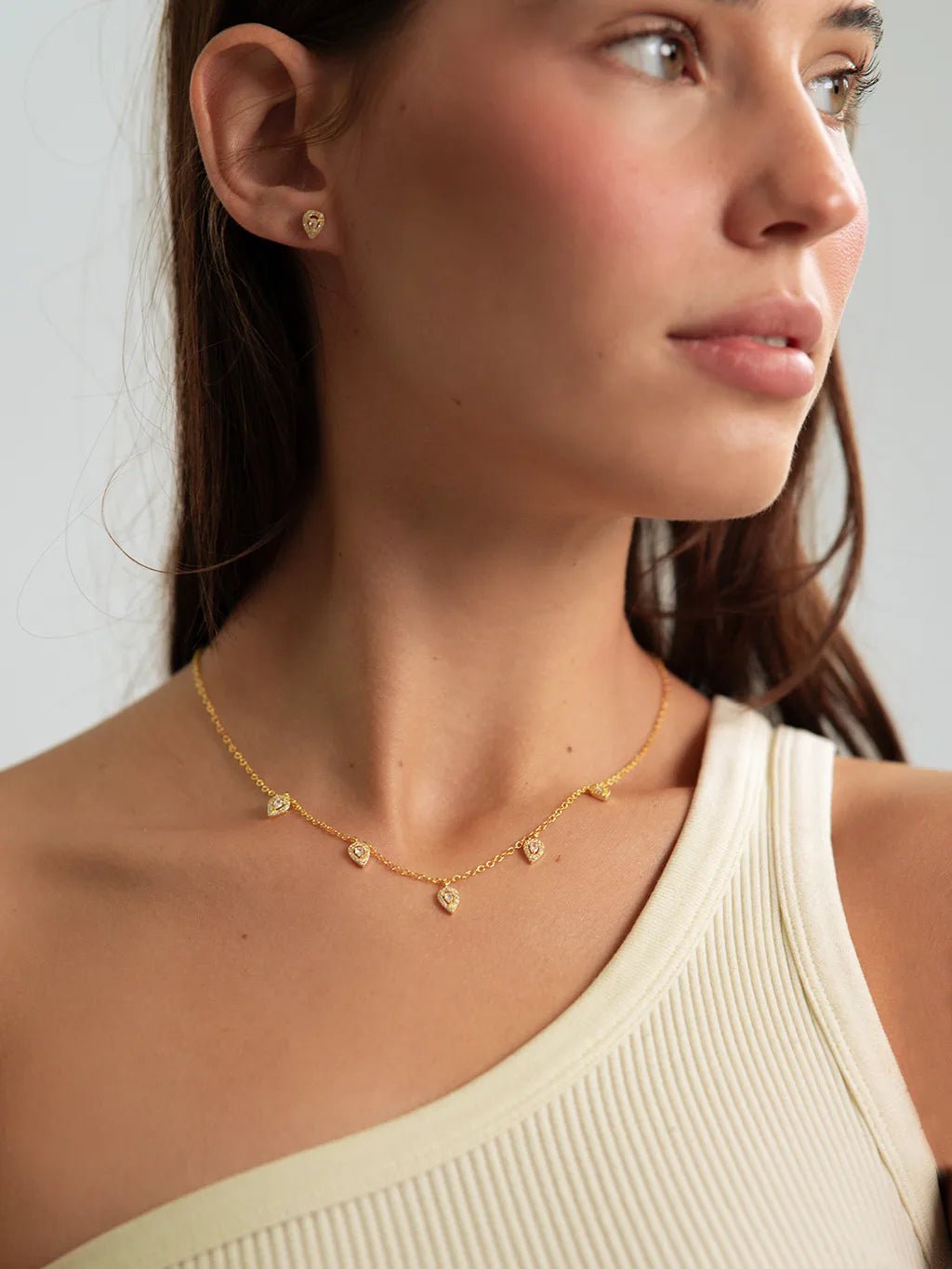 Malio Ohrstecker Gold - Dorose | Wasserfester Schmuck, 18K vergoldet