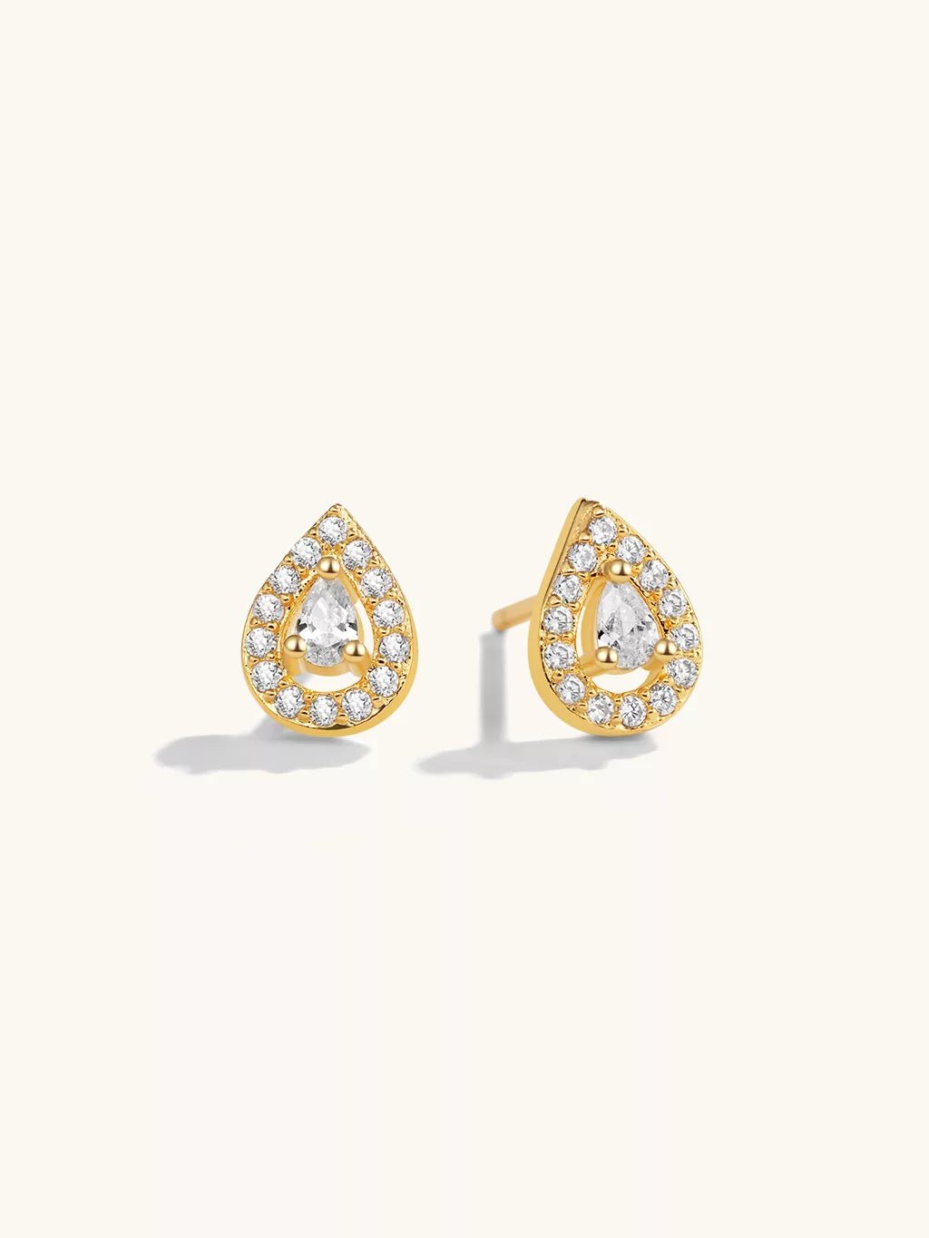 Malio Ohrstecker Gold - Dorose | Wasserfester Schmuck, 18K vergoldet