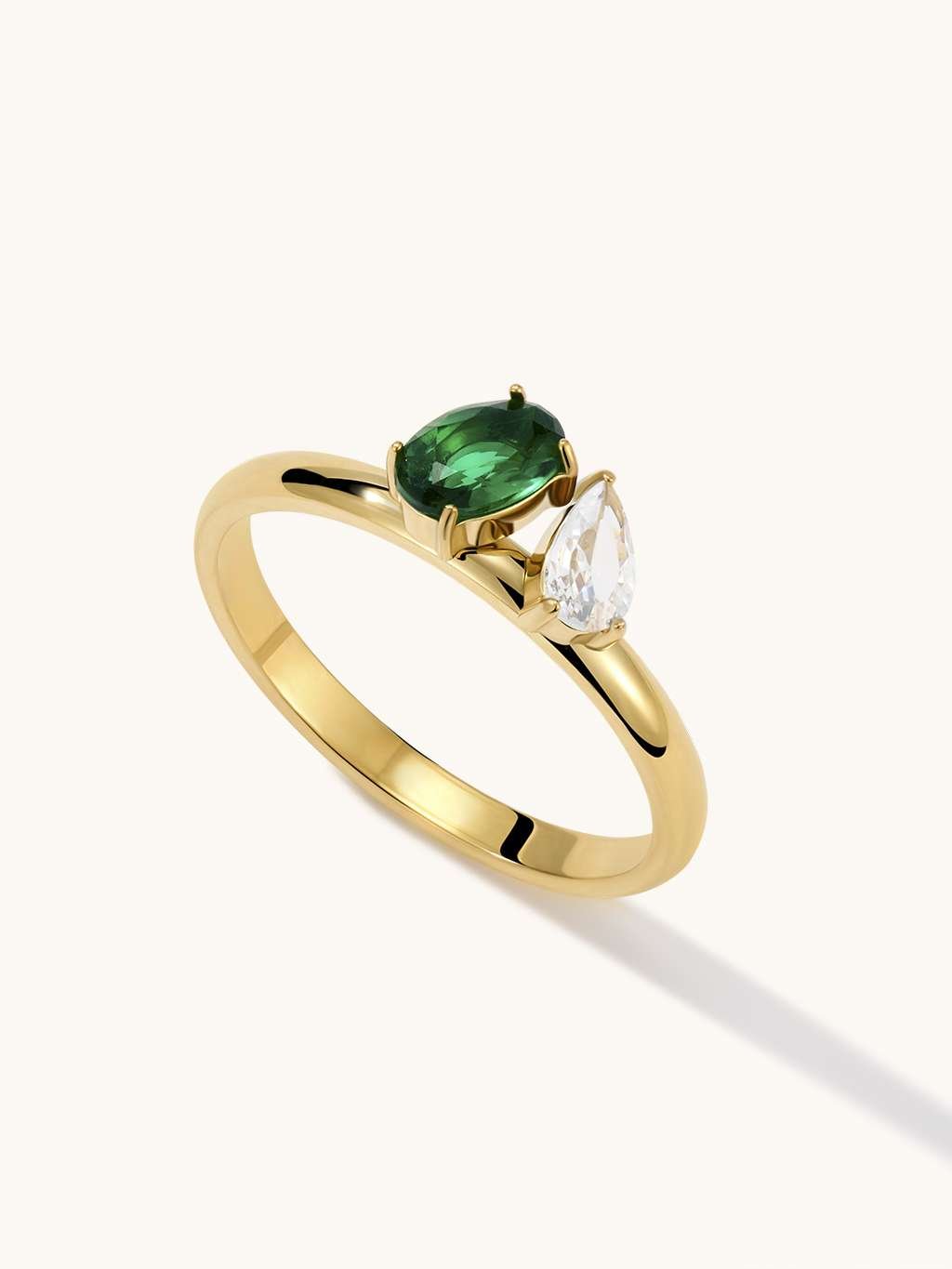 Marquise Smaragd Ring Gold - Dorose | Wasserfester Schmuck, 18K vergoldet