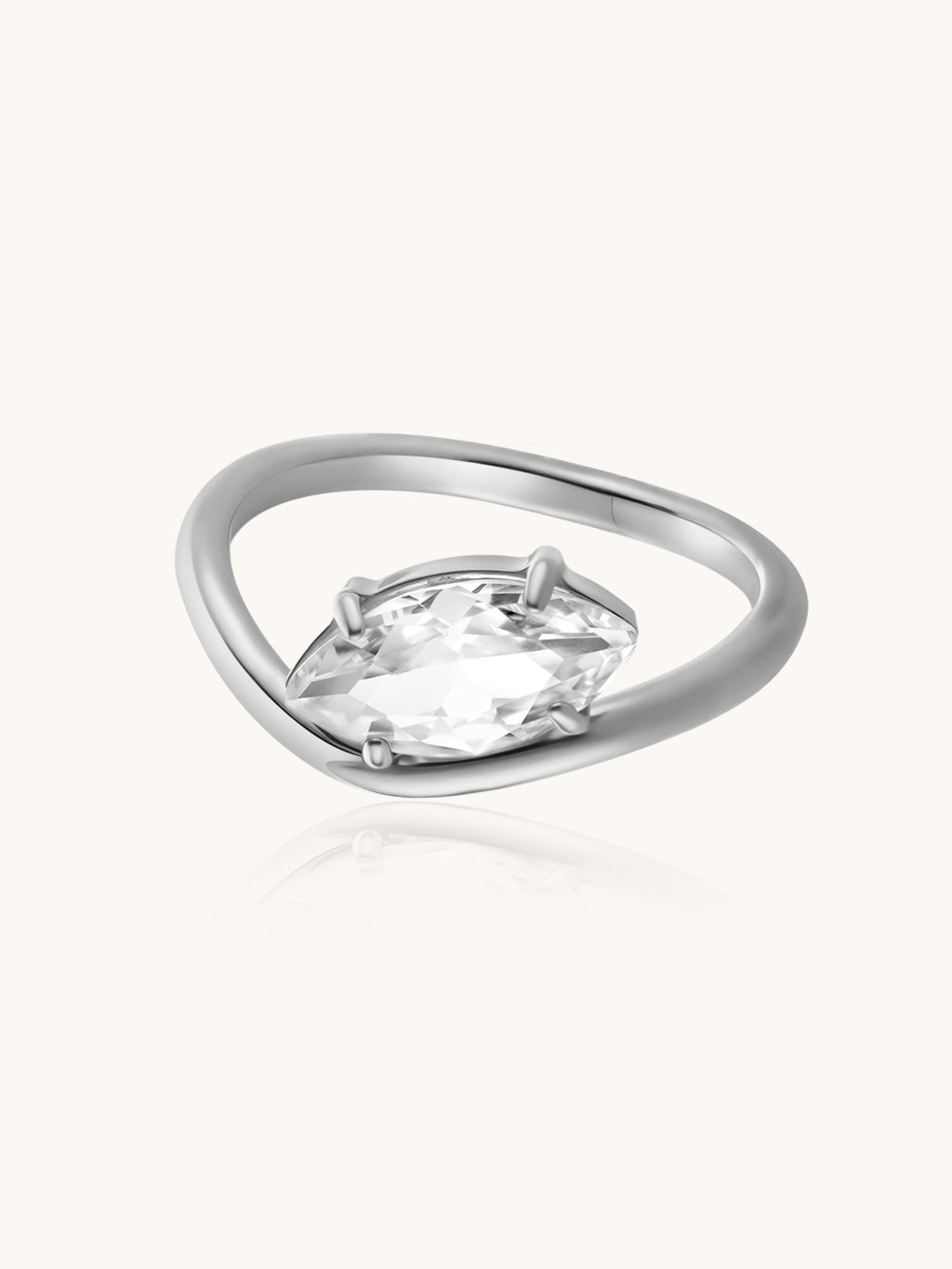 Marquise Wave Zirkonia - Ring Gold Silber - Dorose | Wasserresistent, kein Verfärben