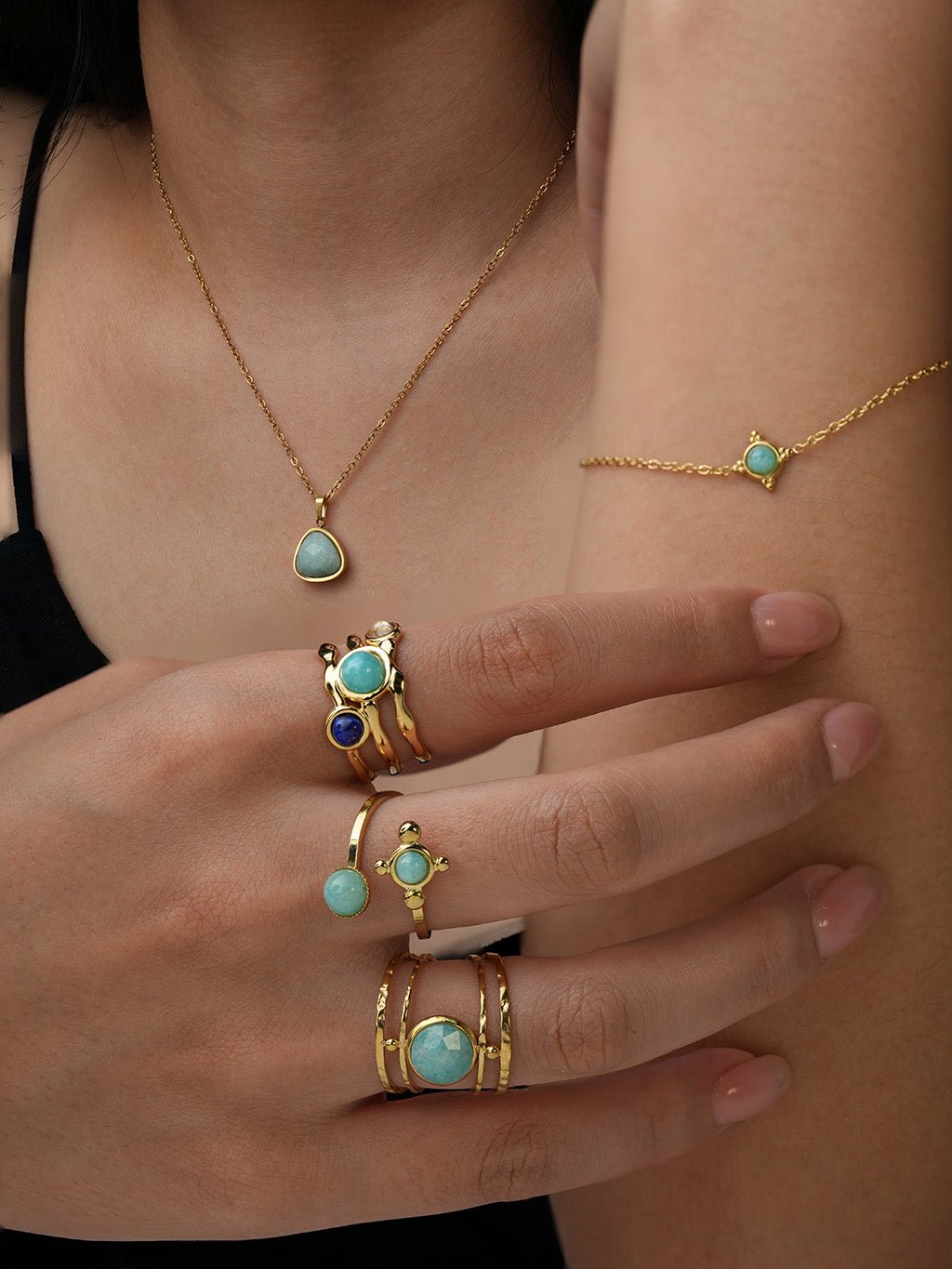 Mehrstein Ring Gold - Dorose | Wasserresistent, kein Verfärben