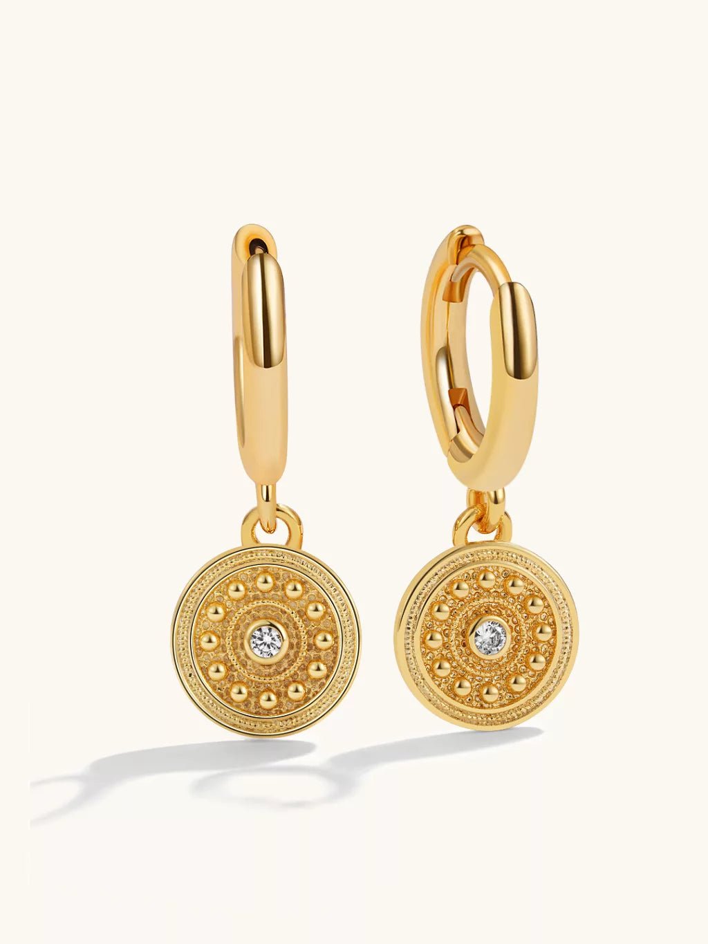 Milos Mini Ohrringe Gold & Silber 8mm - Dorose | Wasserfester Schmuck, 18K vergoldet