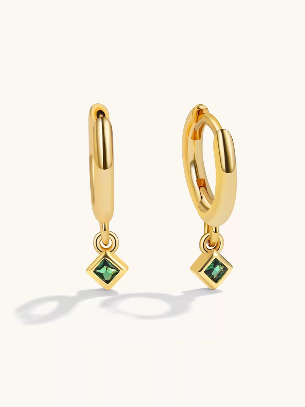 Mini Green Shine Ohrringe Gold 8mm - Dorose | Wasserfester Schmuck, 18K vergoldet