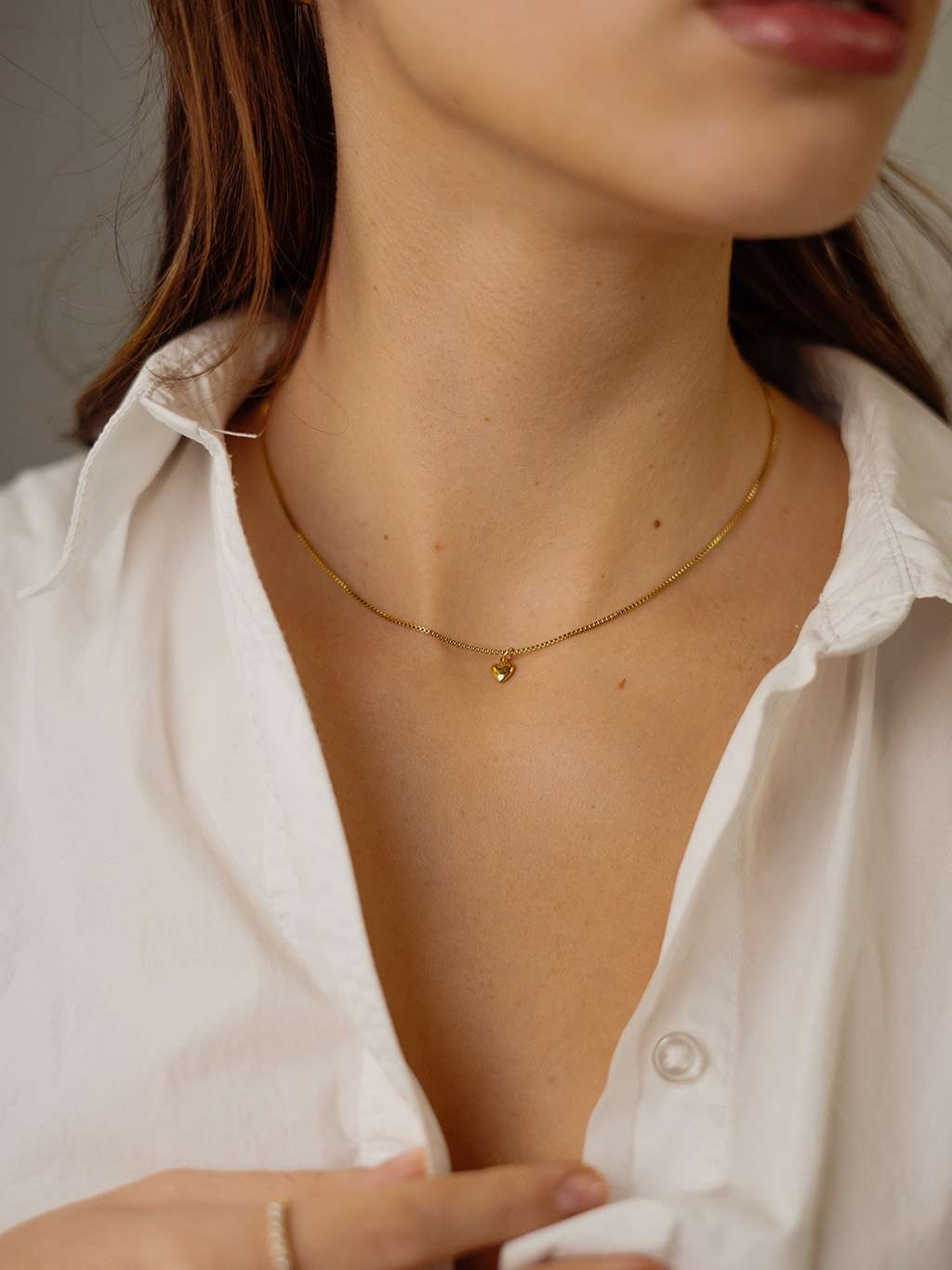 Mini Heart Halskette Gold - Dorose | Wasserfester Schmuck, 18K vergoldet