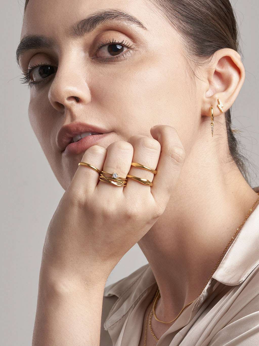 Minimalism Ring Gold & Silber 2mm - Dorose | Wasserfester Schmuck, 18K vergoldet