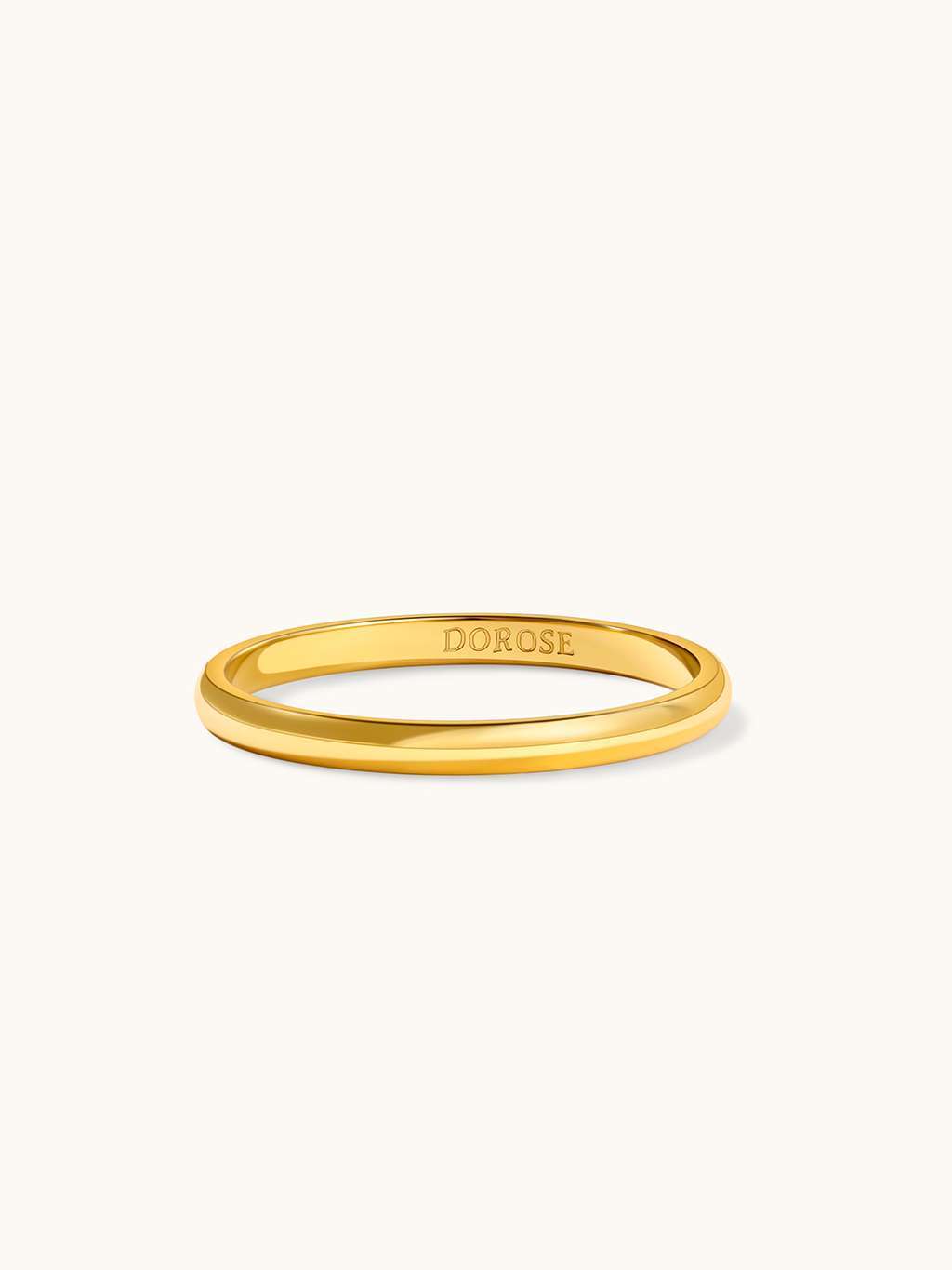 Minimalism Ring Gold & Silber 2mm - Dorose | Wasserfester Schmuck, 18K vergoldet