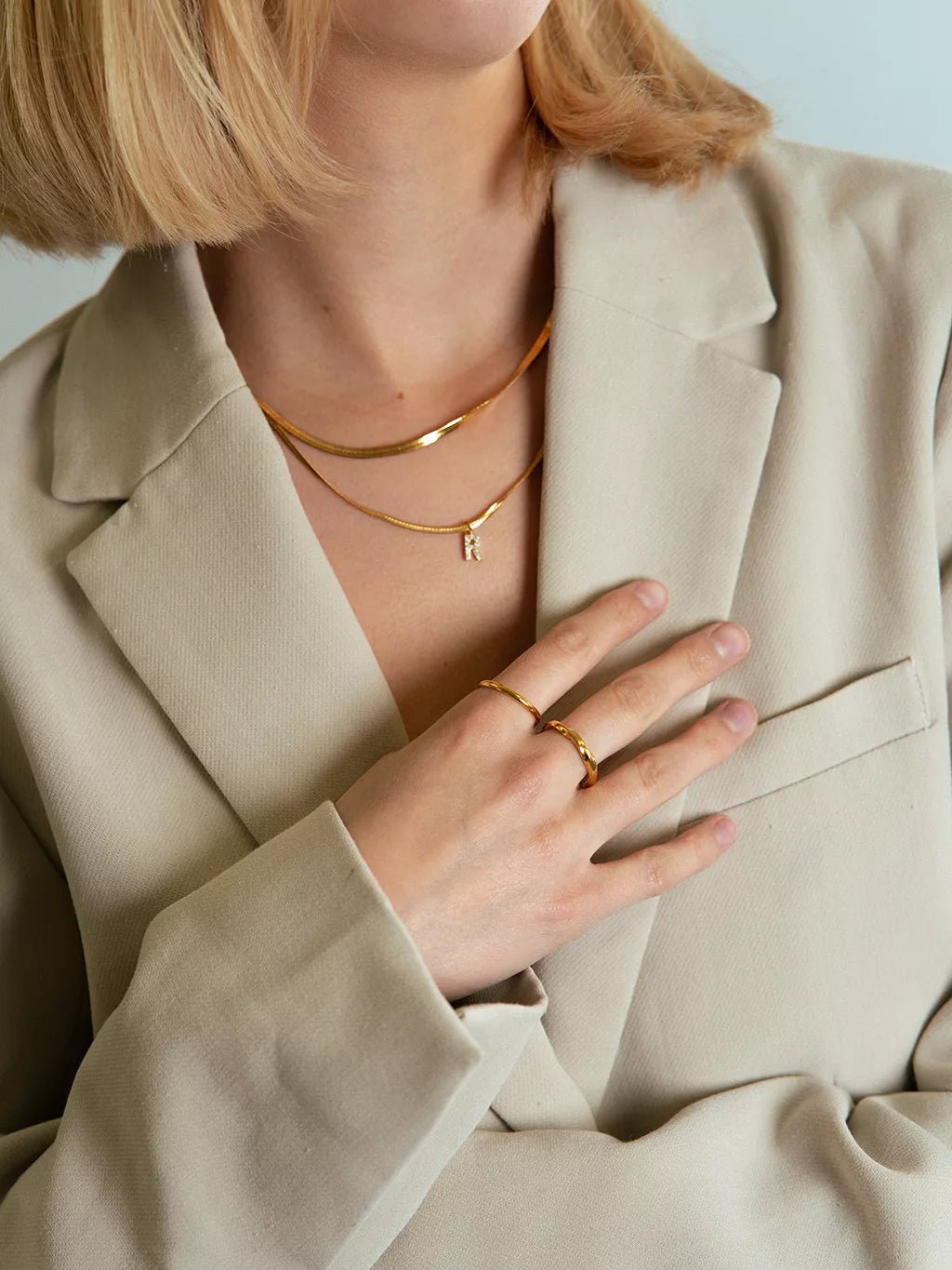 Minimalism Ring Gold & Silber 2mm - Dorose | Wasserfester Schmuck, 18K vergoldet