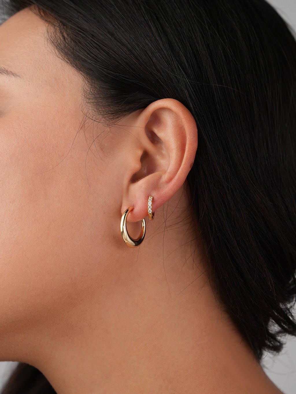Minimalistische Creolen Gold - Dorose | Wasserresistent, kein Verfärben