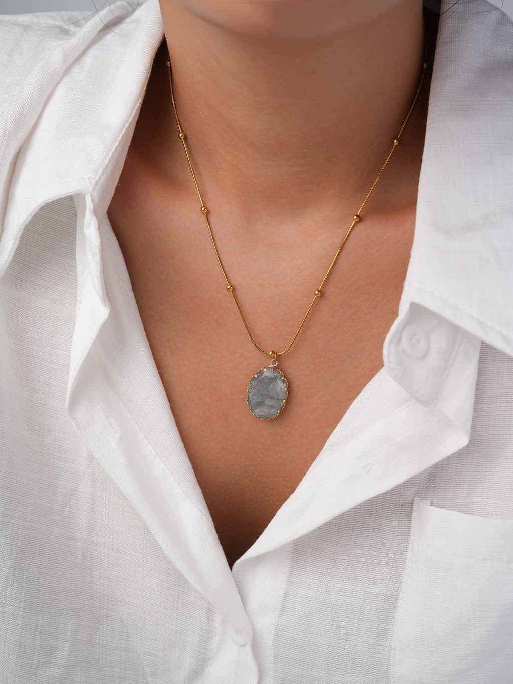 Moonstone Mist Halskette Gold - Dorose | Wasserresistent, kein Verfärben