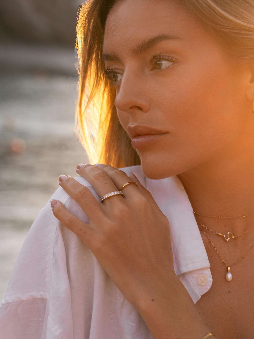 Multiface Ring Gold - Dorose | Wasserfester Schmuck, 18K vergoldet