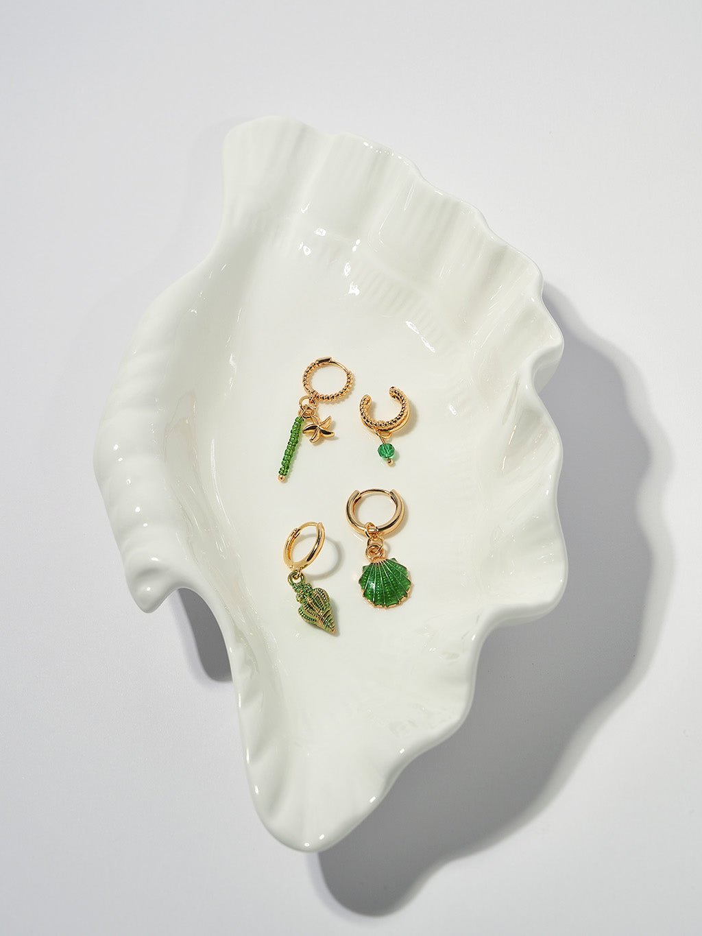 Muschel - Seestern - Ohrhänger, vierteiliges Set - Dorose | Wasserresistent, kein Verfärben