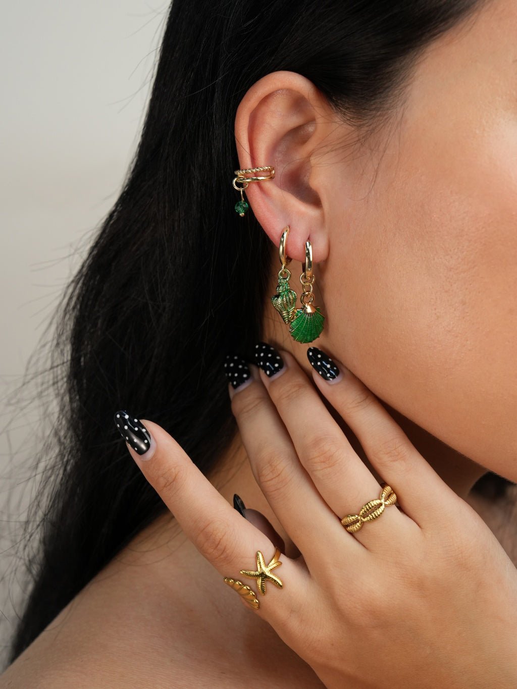 Muschel - Seestern - Ohrhänger, vierteiliges Set - Dorose | Wasserresistent, kein Verfärben