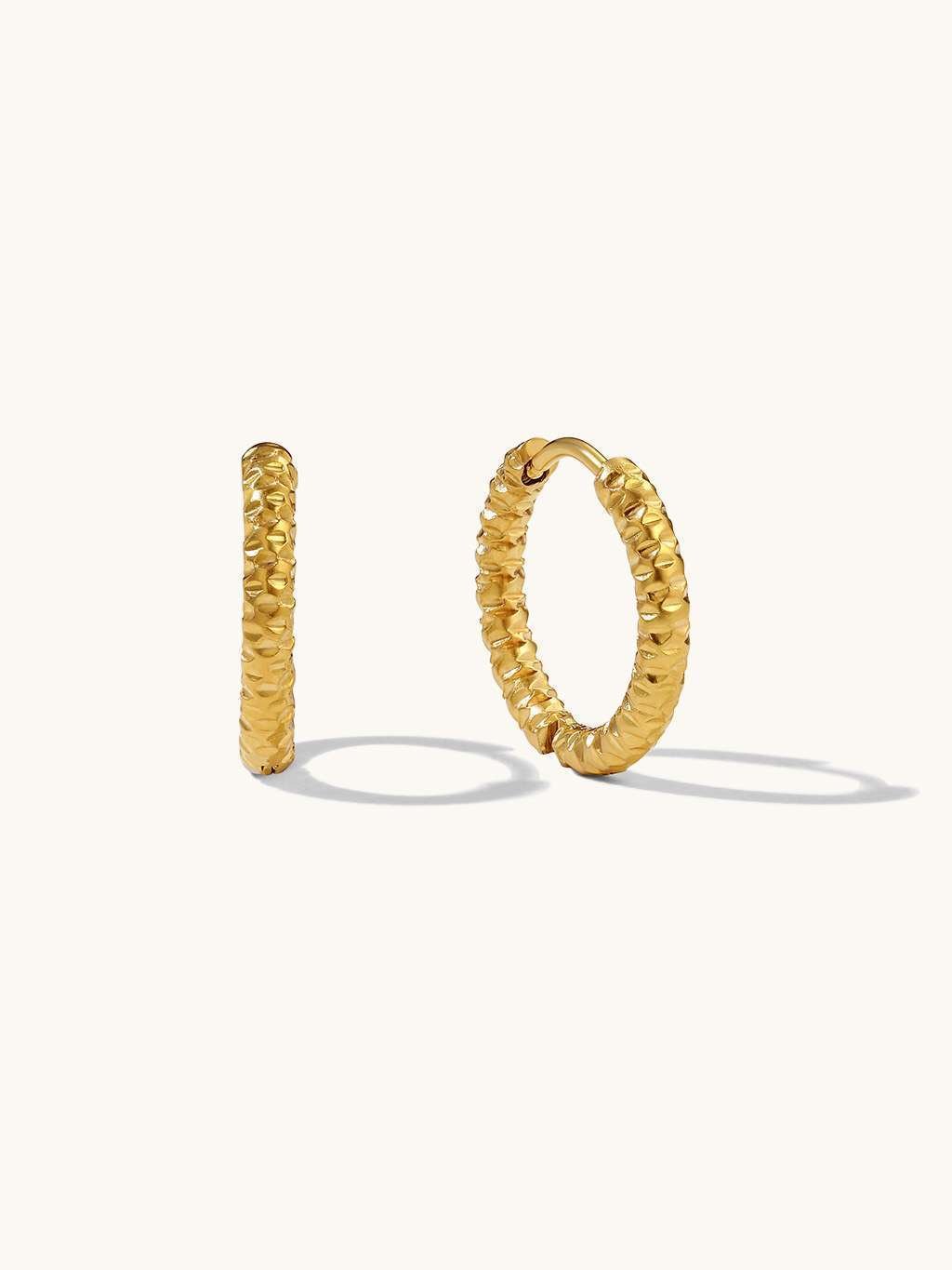 Muster Ohrringe Gold - Dorose | Wasserfester Schmuck, 18K vergoldet