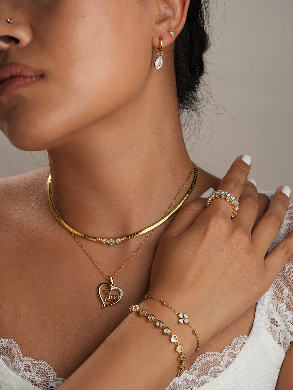 Mutterherz Kette Gold - Dorose | Wasserresistent, kein Verfärben