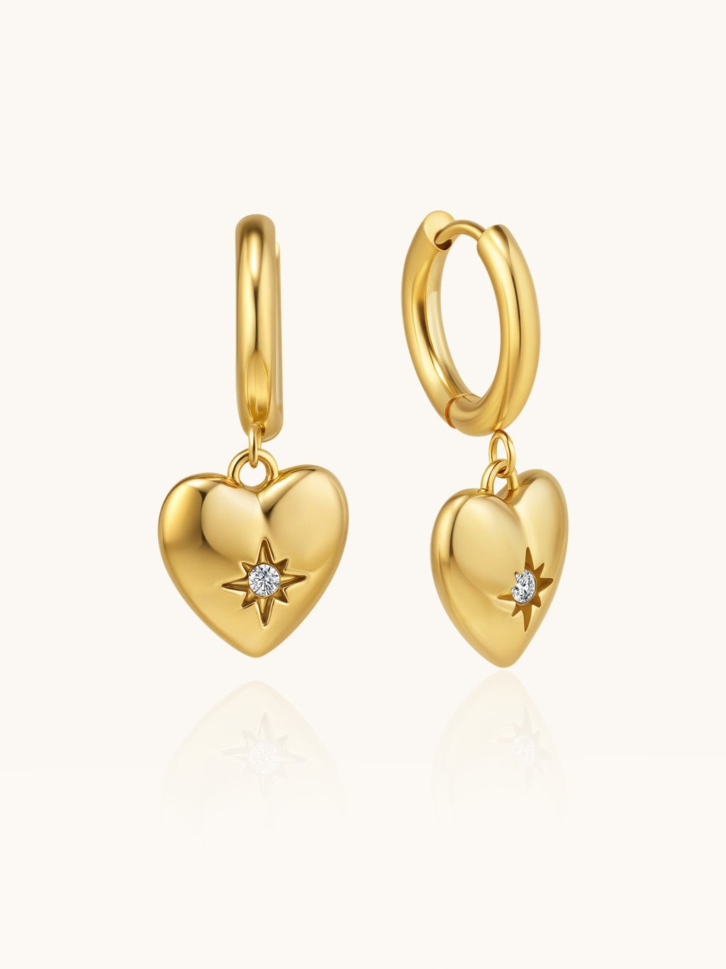 My Precious Heart Ohrringe Gold - Dorose | Wasserresistent, kein Verfärben