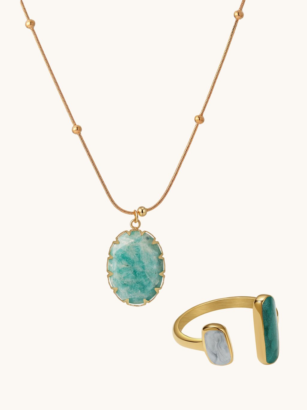 Ocean Treasure Schmuckset Gold - Dorose | Wasserresistent, kein Verfärben