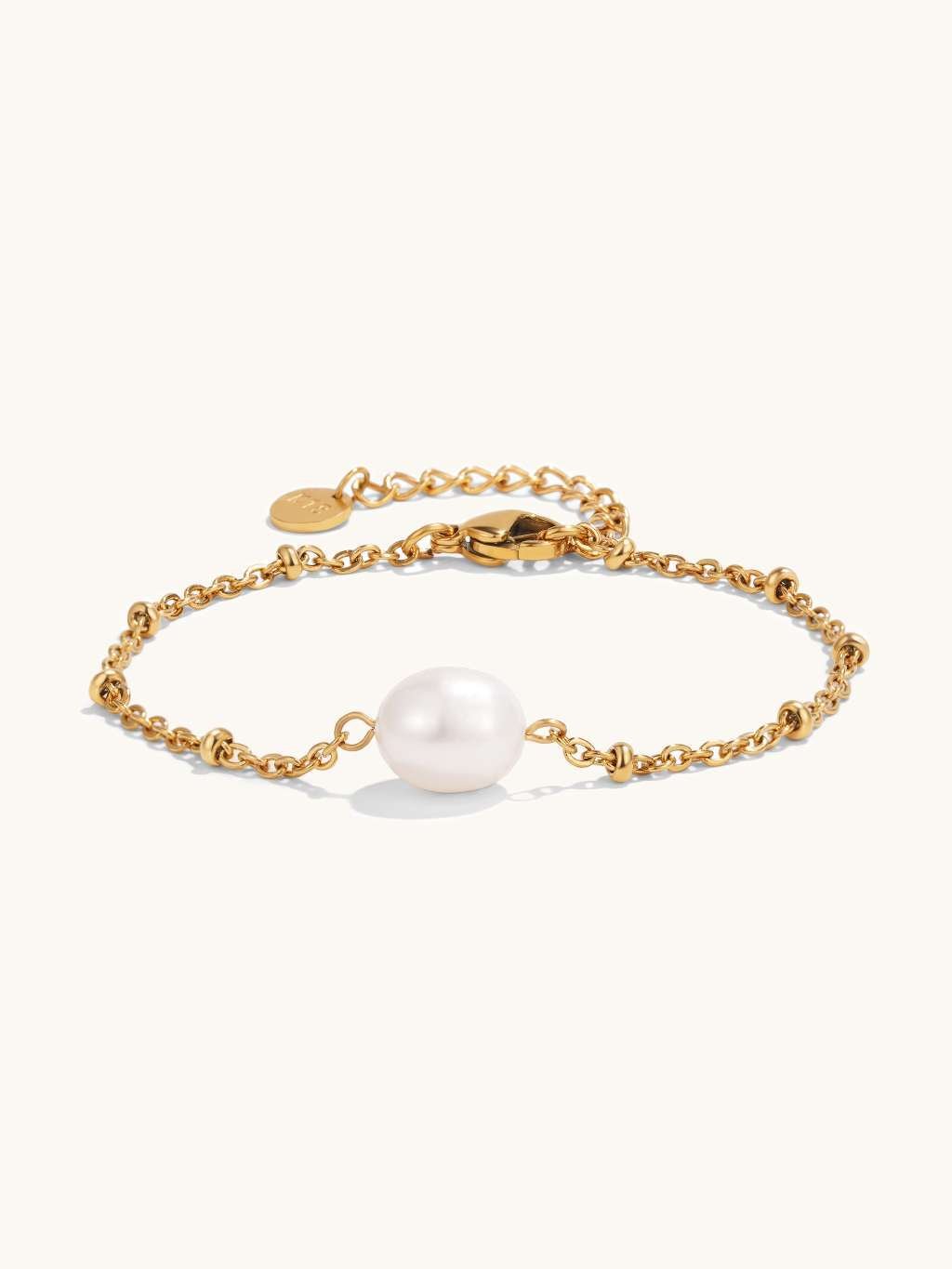 One Pearl Armband Gold - Dorose | Wasserfester Schmuck, 18K vergoldet