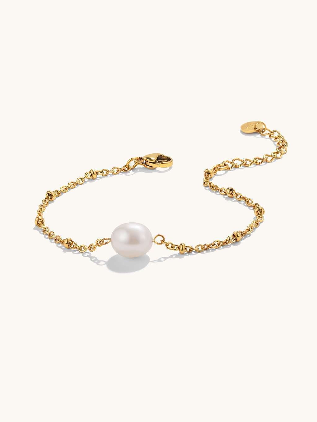 One Pearl Armband Gold - Dorose | Wasserfester Schmuck, 18K vergoldet
