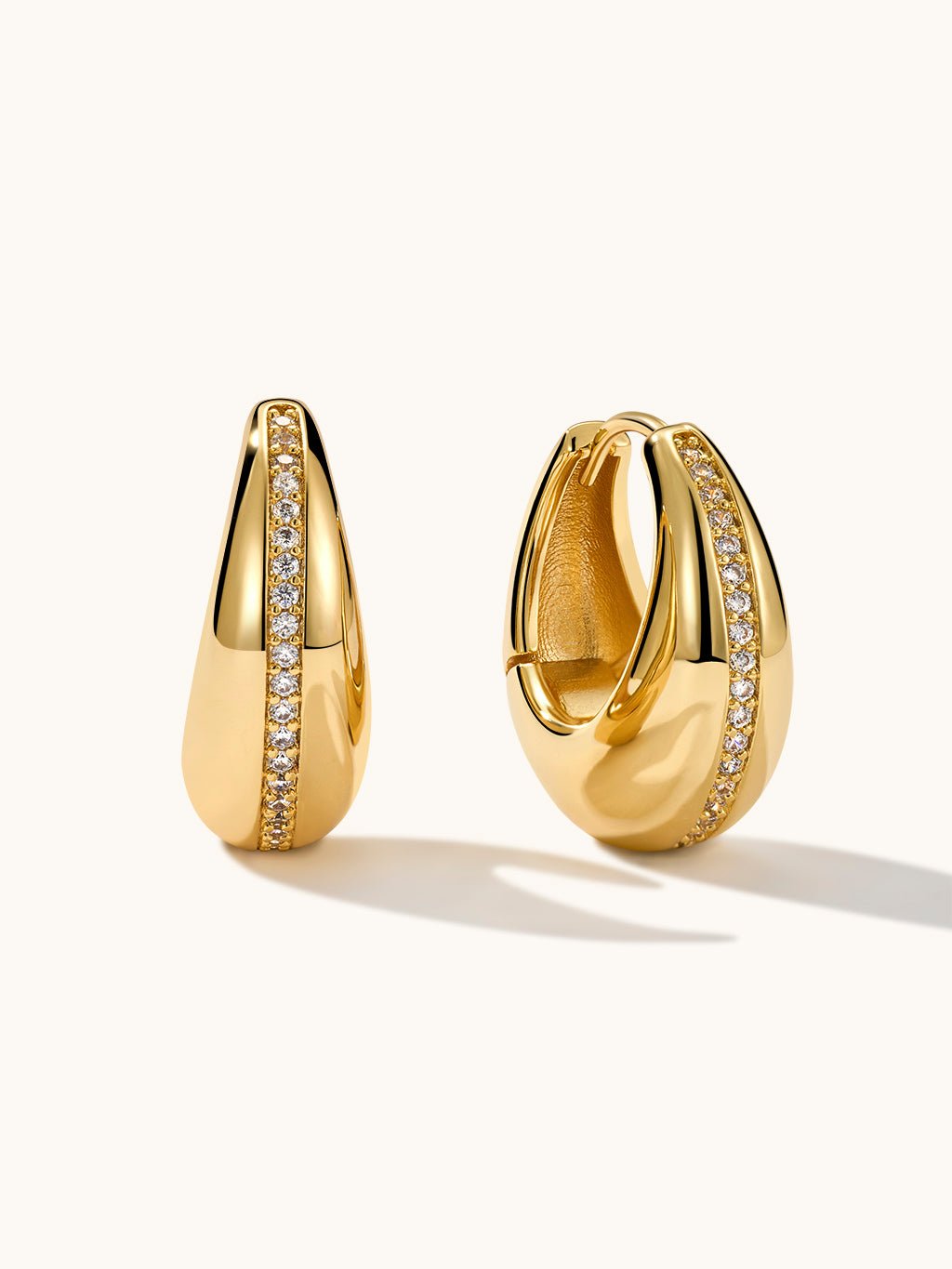 Ovale Hoops Ohrringe Gold - Dorose | Wasserfester Schmuck