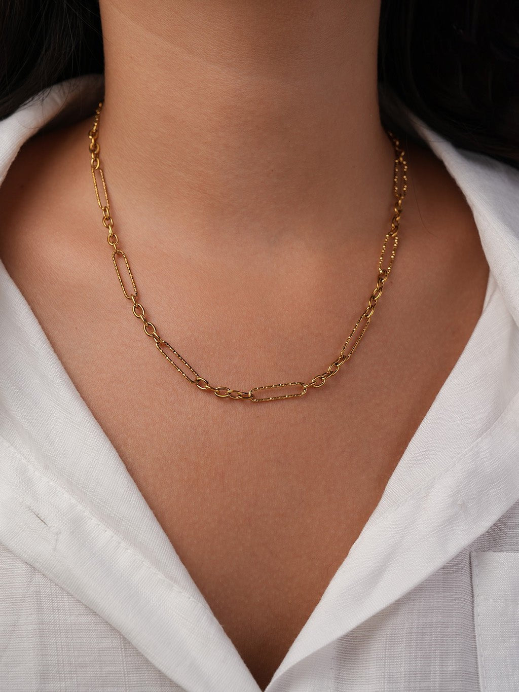 Paperclip Gliederkette Gold - Dorose | Wasserresistent, kein Verfärben